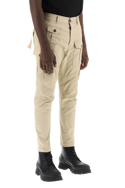 Shop Dsquared2 Sexy Cargo Pants In Stone (beige)