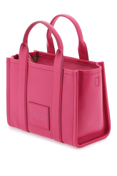 Shop Marc Jacobs The Leather Small Tote Bag In Lipstick Pink (pink)