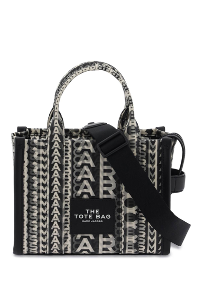 Shop Marc Jacobs The Small Tote Bag With Lenticular Effect In Black White (white)