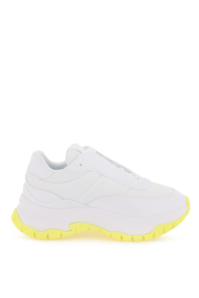 Shop Marc Jacobs The Lazy Runner Sneakers In White Yellow (white)