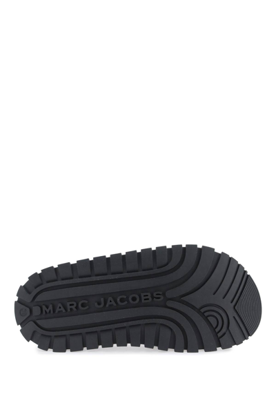 Shop Marc Jacobs The Monogram Slide In Black White (black)