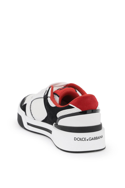 Shop Dolce & Gabbana New Roma Sneakers In Nero Bianco (white)