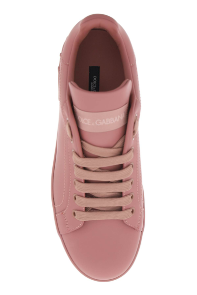 Shop Dolce & Gabbana Portofino Sneakers In Rosa Antico (pink)