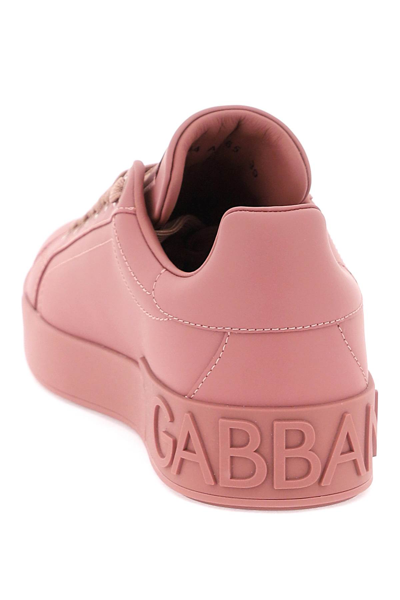 Shop Dolce & Gabbana Portofino Sneakers In Rosa Antico (pink)
