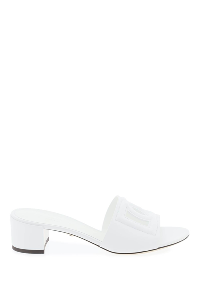 Shop Dolce & Gabbana Mules With Cut-out In Bianco (white)