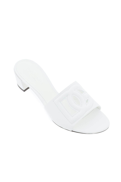 Shop Dolce & Gabbana Mules With Cut-out In Bianco (white)