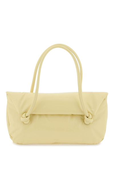 Shop Jil Sander Padded Leather Shoulder Bag In Oak (yellow)