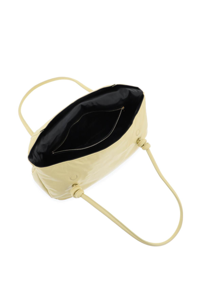 Shop Jil Sander Padded Leather Shoulder Bag In Oak (yellow)