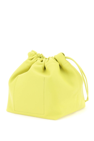 Shop Jil Sander Dumpling Bucket Bag In Acid Green (green)
