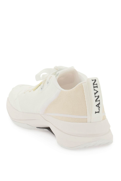 Shop Lanvin Mesh Li Sneakers In White White (white)