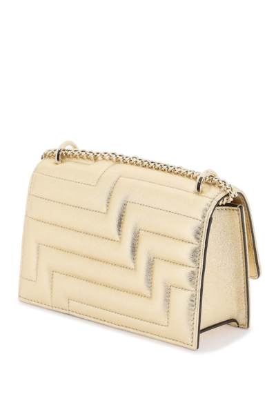 Shop Jimmy Choo Bohemia Mini Shoulder Bag In Gold Light Gold (gold)