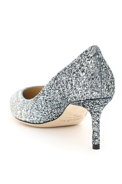 Shop Jimmy Choo Romy Shaded Glitter Romy 60 Pumps In Silver Dusk Blue (silver)