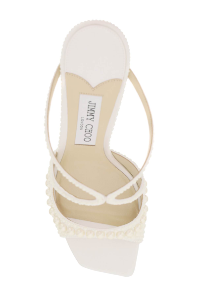 Shop Jimmy Choo Anise 95 Mules In White White (white)