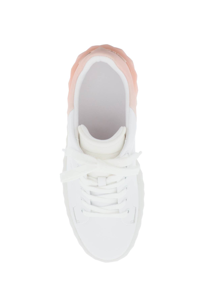 Shop Jimmy Choo Diamond Maxi/f Ii Sneakers In V White Macaron Mix (white)