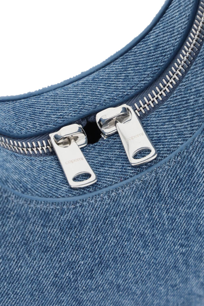 Shop Coperni Swipe Mini Hobo Bag In Washed Blue (blue)