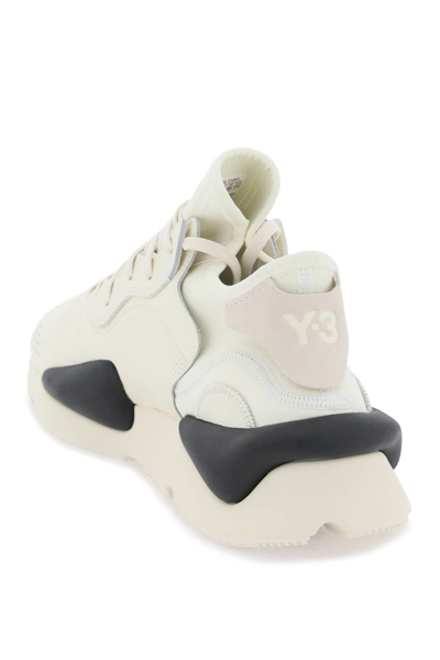 Shop Y-3 Kaiwa Sneakers In Crewht Owhite Black (white)