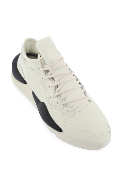 Shop Y-3 Kaiwa Sneakers In Crewht Owhite Black (white)