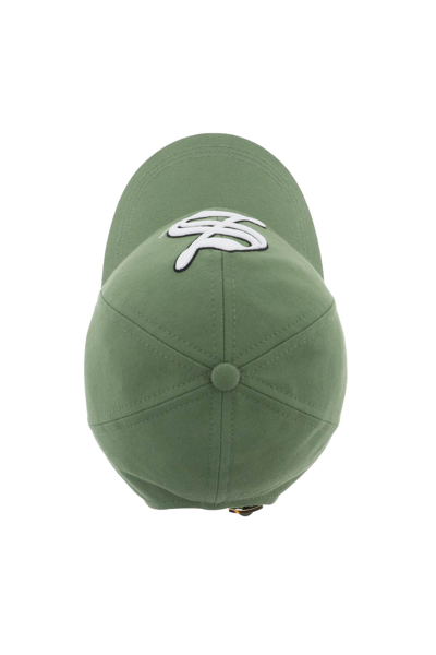 Shop Stella Mccartney Embroidered Baseball Cap In Sea Green (green)