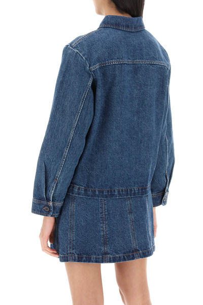 Shop Apc Nikke Denim Jacket In Washed Indigo (blue)