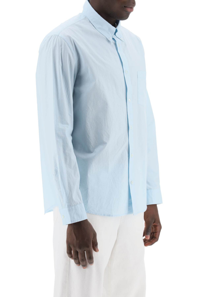 Shop Apc Edouard Button-down Shirt In Bleu Pale (light Blue)