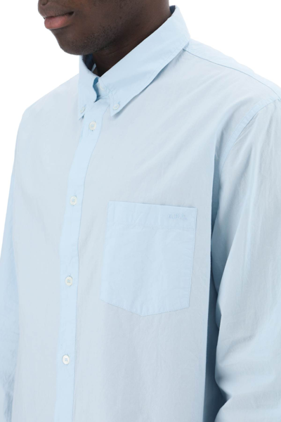 Shop Apc Edouard Button-down Shirt In Bleu Pale (light Blue)