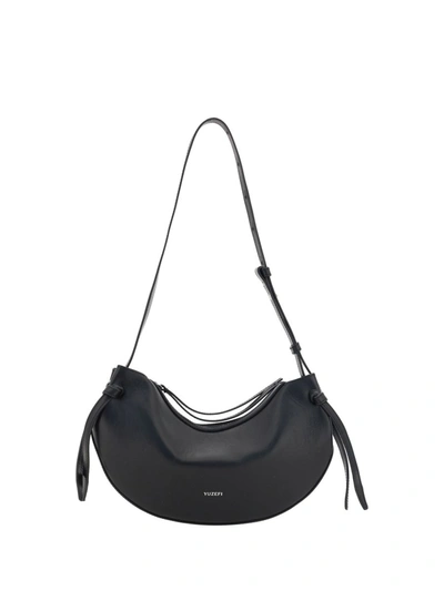 Shop Yuzefi 'fortune Cookie' Black Leather Bag