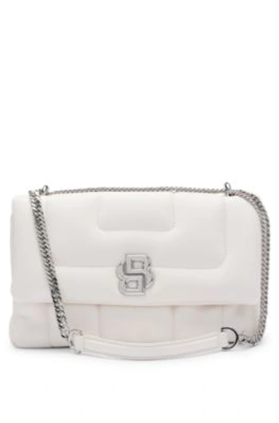 Shop Hugo Boss Shoulder Bag With Double Monogram In White