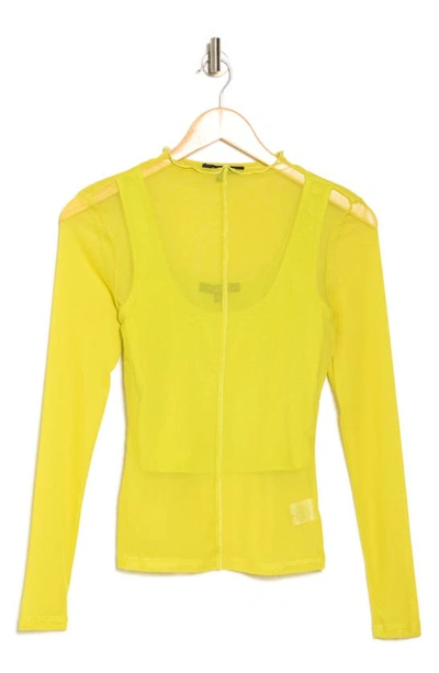 Shop Vici Collection Gustavia Mesh Top In Lime