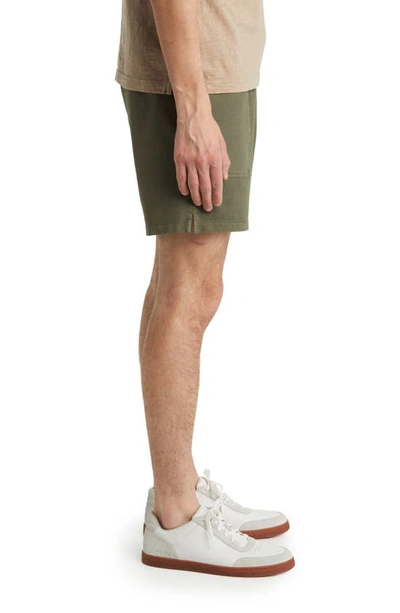 Shop Treasure & Bond Stretch Organic Cotton Shorts In Olive Night