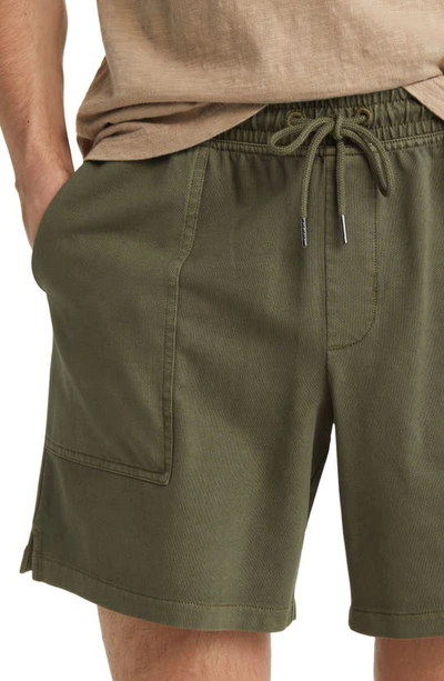 Shop Treasure & Bond Stretch Organic Cotton Shorts In Olive Night