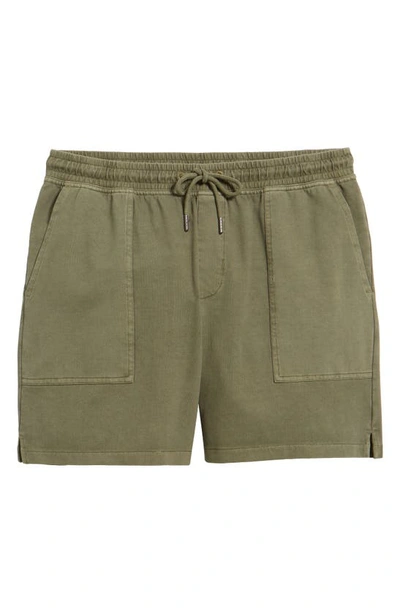 Shop Treasure & Bond Stretch Organic Cotton Shorts In Olive Night