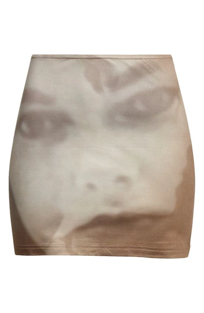 Elliss Eyes Open Jersey Miniskirt In Print Multi