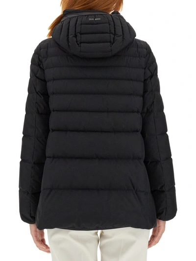 Shop Herno Down Jacket With Zipper In Black