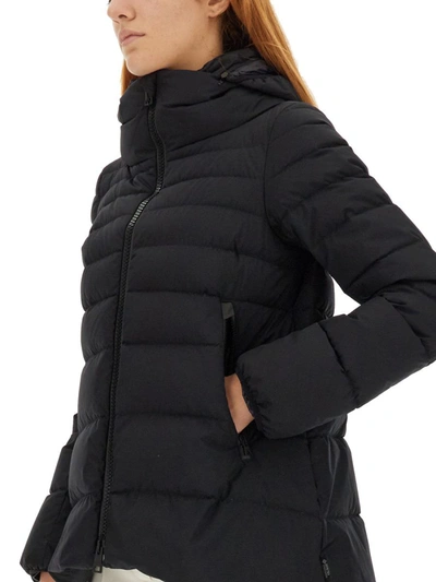 Shop Herno Down Jacket With Zipper In Black