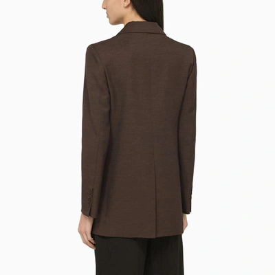 Shop P.a.r.o.s.h . Single-breasted Jacket In Brown