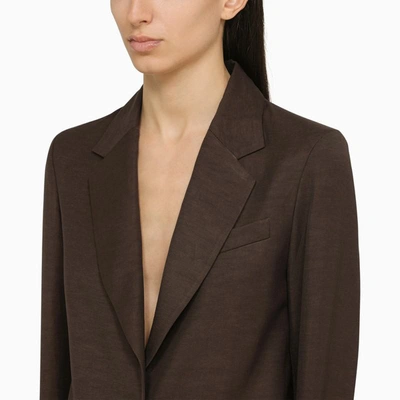 Shop P.a.r.o.s.h . Single-breasted Jacket In Brown