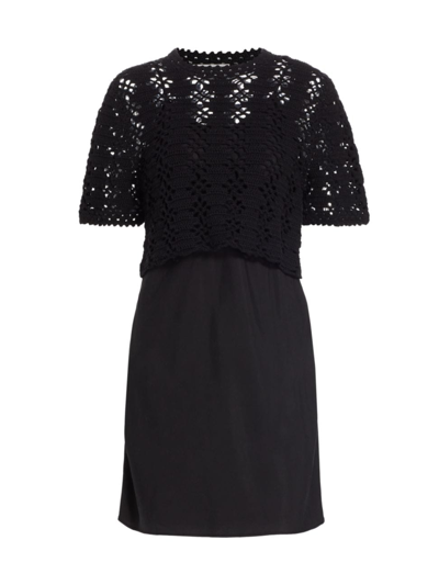 Shop Design History Women's Tes 2-piece Sweater & Minidress Set In Black