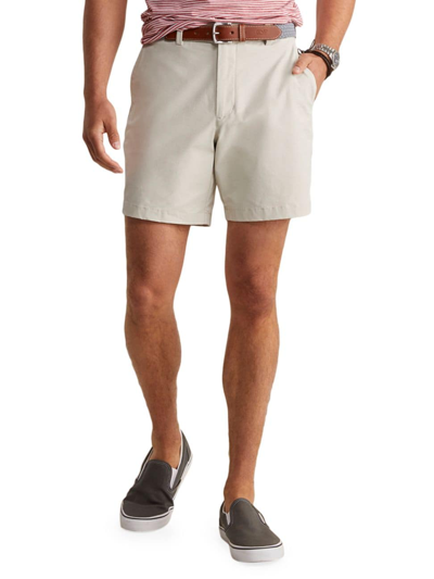 Shop Vineyard Vines Men's On-the-go Cotton-blend Shorts In Stone
