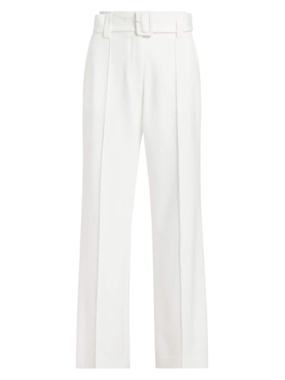 Shop Elie Tahari Women's The Baylor Belted Pants In Sky White