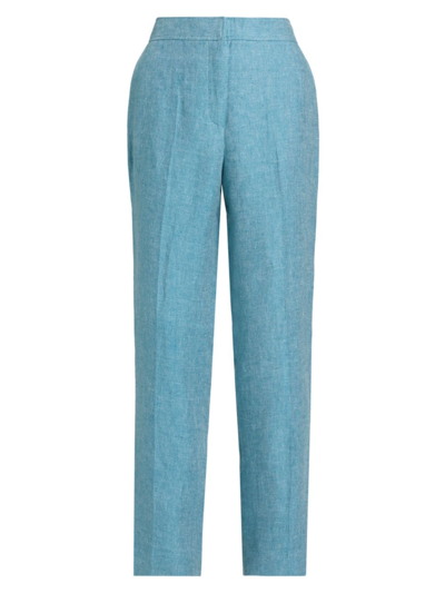 Shop Elie Tahari Women's Kenna Cotton Straight-leg Pants In Blue Beyond