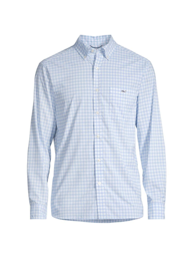 Shop Vineyard Vines Men's On-the-go Plaid Button-front Shirt In Jake Blue Plaid