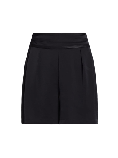 Shop Ramy Brook Women's Joss Pleated Shorts In Black