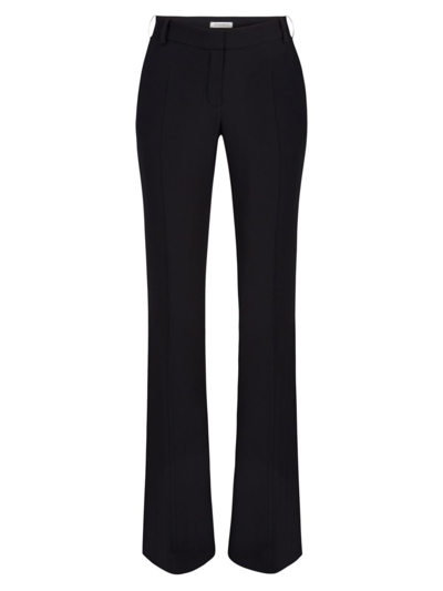 Shop Nina Ricci Women's Pleated Boot-cut Cady Pants In Black