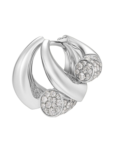 Shop Tabayer Women's Oera 18k White Gold & 1.17 Tcw Diamond Single Earring