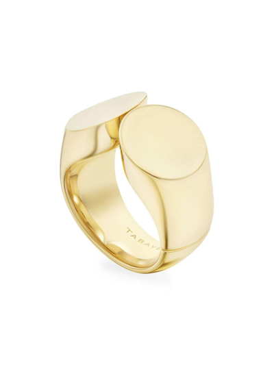 Shop Tabayer Women's Oera 18k Yellow Gold Slanted Ring