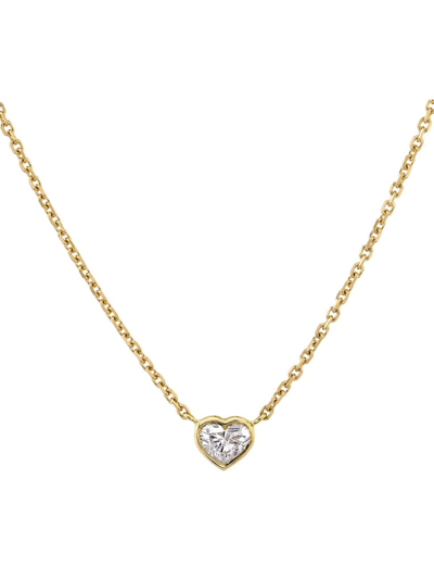 Shop Anita Ko Women's 18k Yellow Gold & 0.40 Tcw Diamond Heart Pendant Necklace