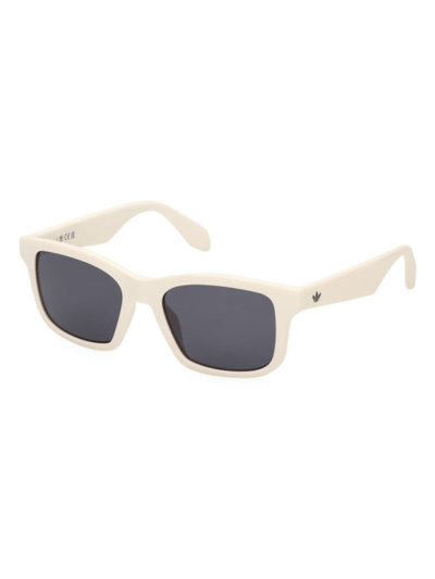 Shop Adidas Originals Men's 52mm Square Sunglasses In Ivory Smoke