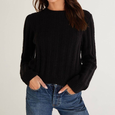 Shop Z Supply Beverly Rib Sweater In Black