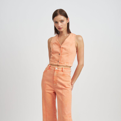Shop En Saison Isobel Vest In Orange