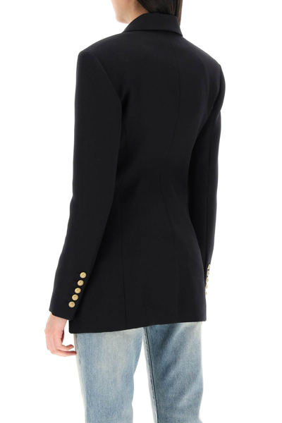 Shop Balmain Fitted Single-breasted Blazer In Noir (black)